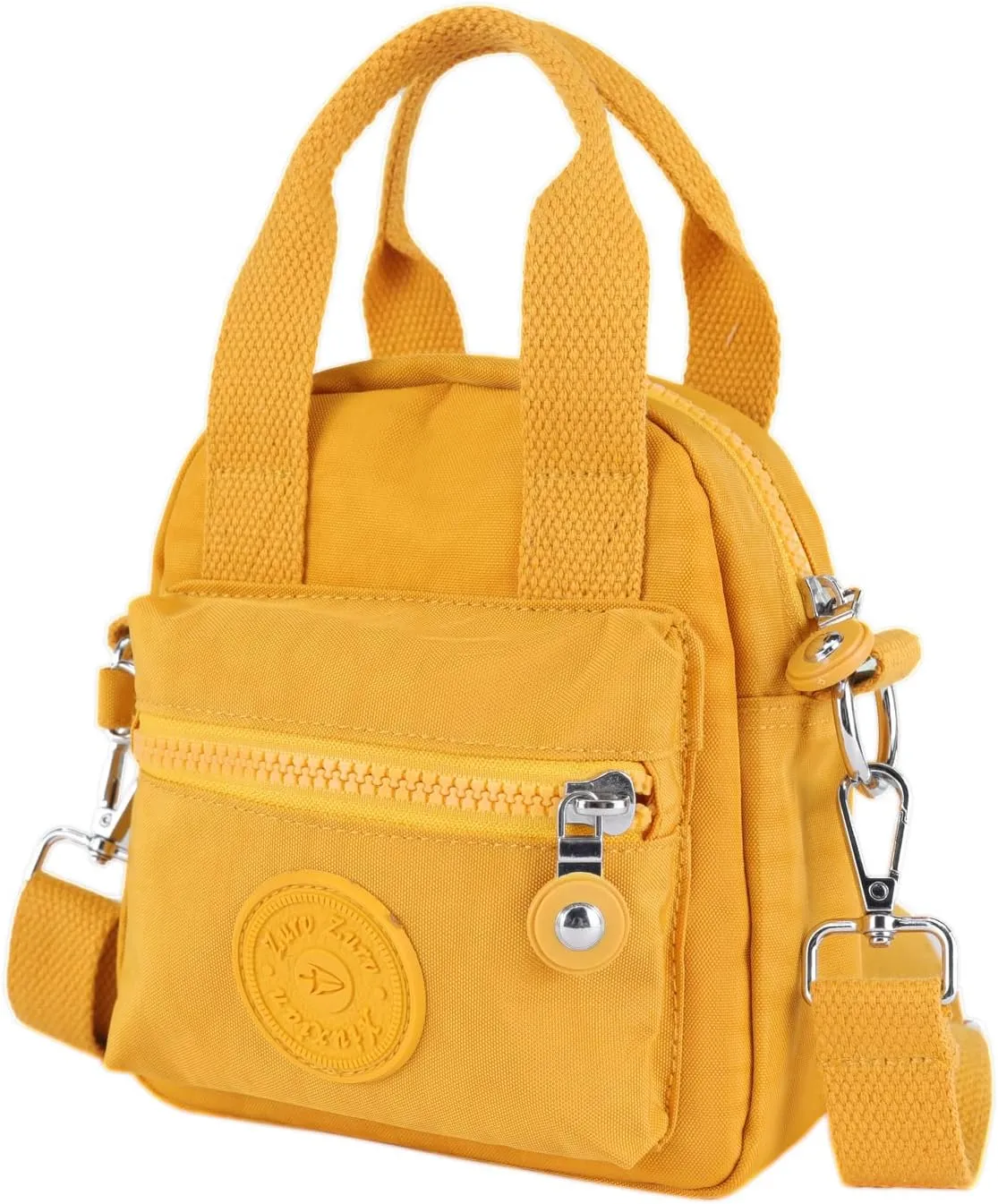 Small Tote Bag with Zipper, Women Waterproof Mini Crossbody Handbags Shoulder Bag Ladies Casual Satchel