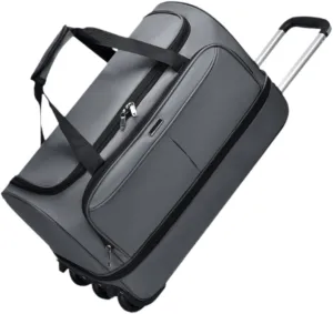 Soft Wheeled Wheeled Bag with Portable Maneuvering Handbag Versatile Baggage Bag in The Open Air for Travel in The Middle of, gray, M
