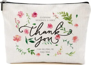 Speech Therapist Gift Makeup Bag for Women SLP Cosmetic Bag Speech Language Pathologist Pathology Gift Christmas Birthday Thank You Present for Speech Makeup Case Travel Toiletries Pouch