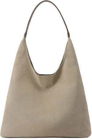 Suede Hobo Bags for Women Large Tote Bags Work Casual Shoulder Handbags Purses