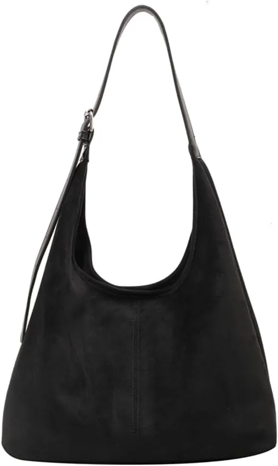 Suede Hobo Bags for Women Slouchy Bag Suede Purse Suede Tote Bag Large Capacity Chic Hobo Bag for Travel Work