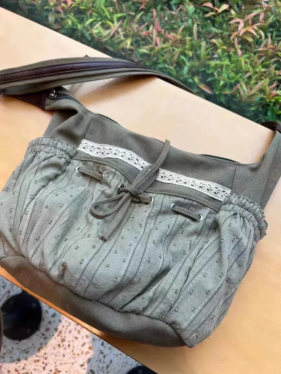 Sweet Cool Bow Vintage Drawstring Chic Crossbody Bags