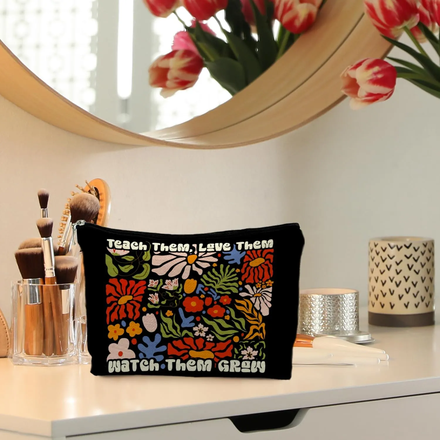 Teacher Gifts: Floral Makeup Bags, Appreciation & Thank You Gifts