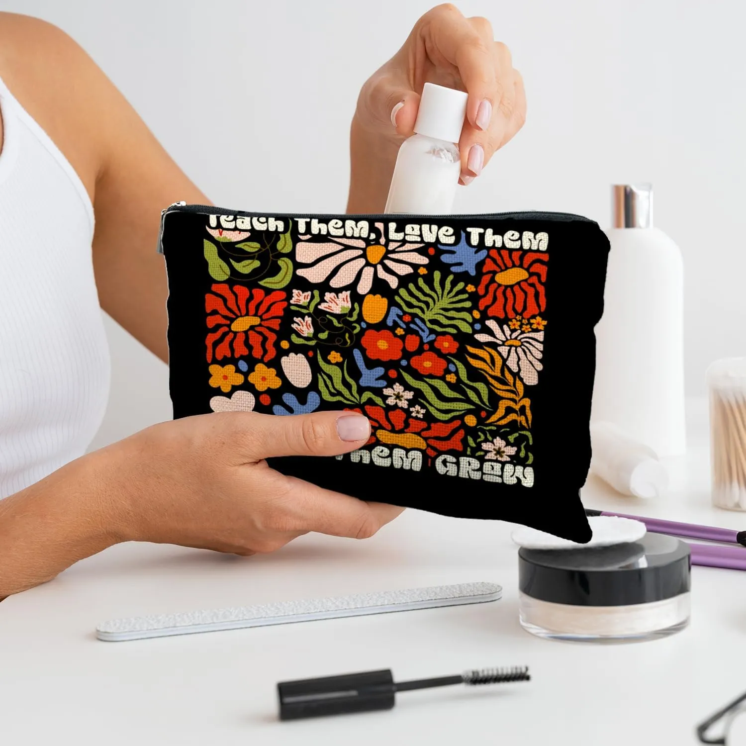 Teacher Gifts: Floral Makeup Bags, Appreciation & Thank You Gifts