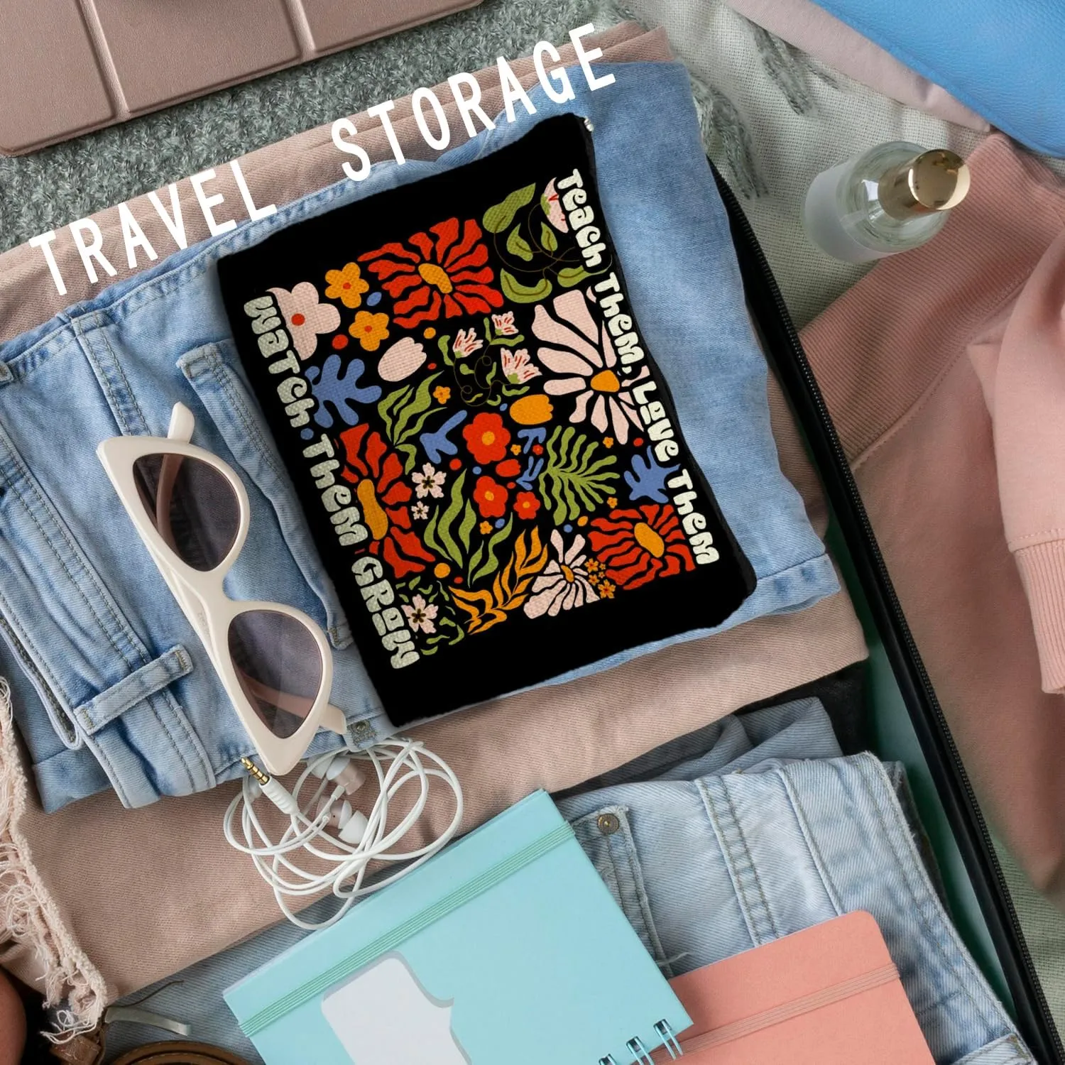 Teacher Gifts: Floral Makeup Bags, Appreciation & Thank You Gifts