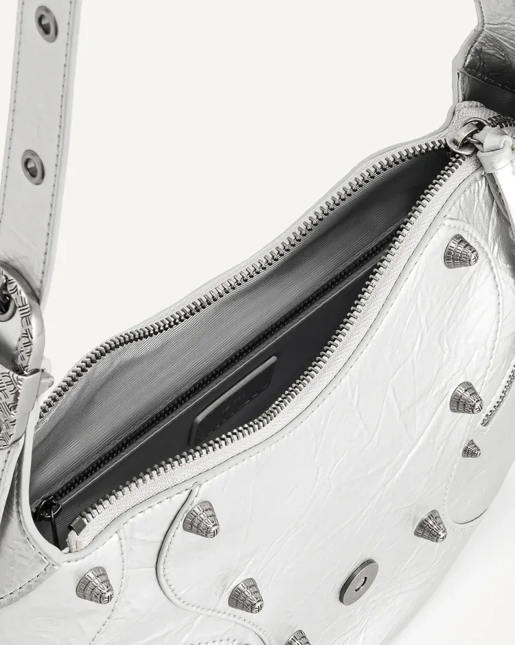 Tessa Metallic Pleating Shoulder Bag