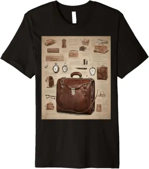Timeless Leather Doctor's Bag Vintage Heal Graphic Premium T-Shirt