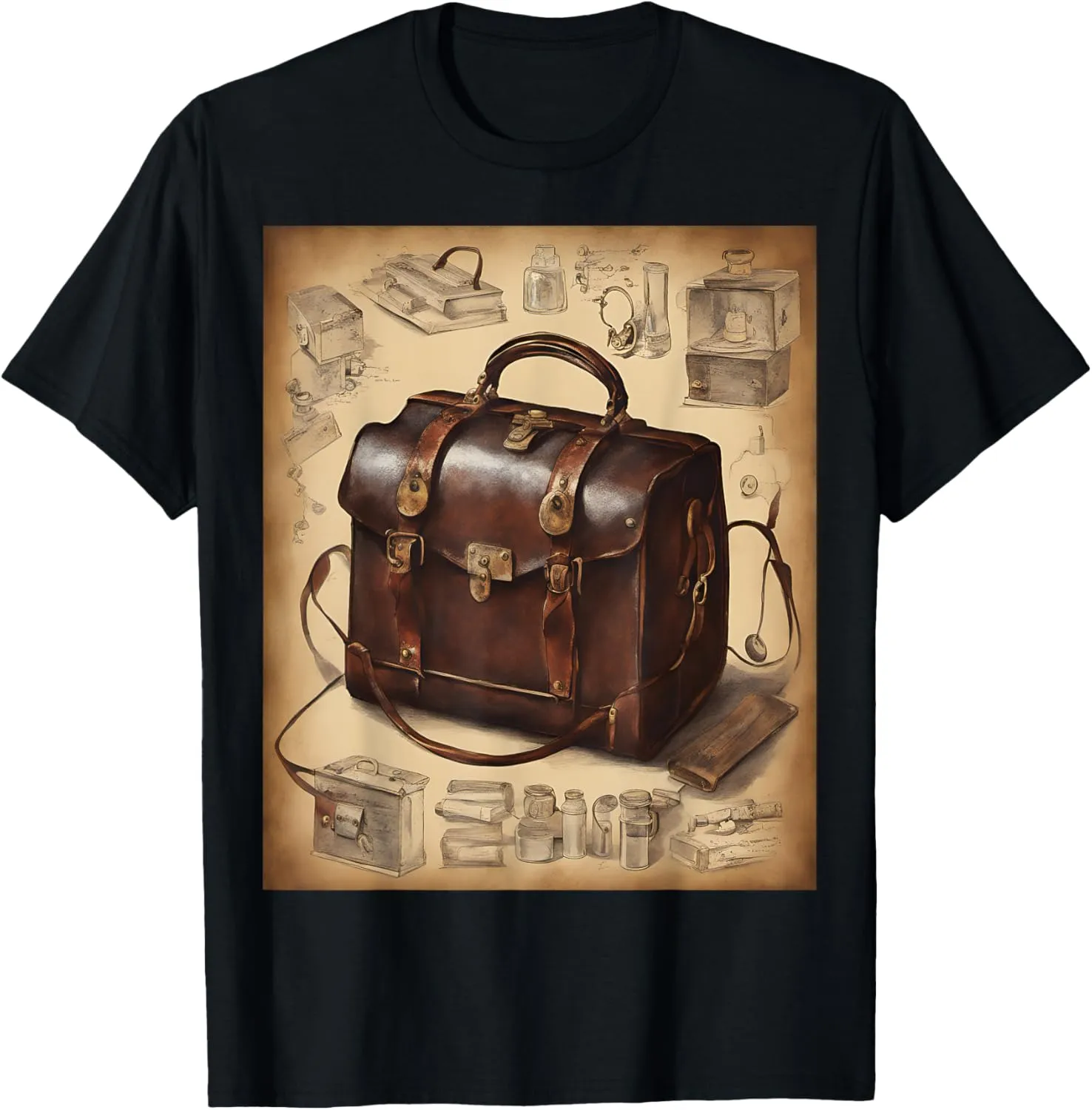 Timeless Leather Doctor's Bag Vintage Visits Graphic T-Shirt