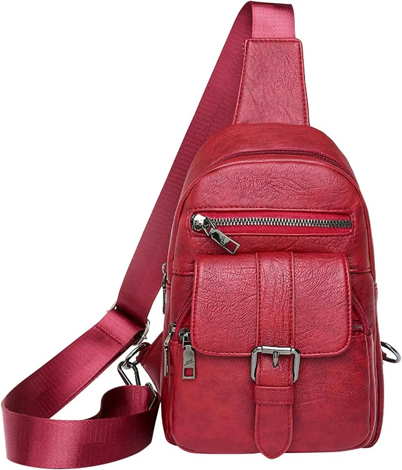Tote Bag For Women And Men Chest Bag Sling Bag Small Crossbody Pu Leather Satchel Daypack Fashion Shoulder Strap Bags W
