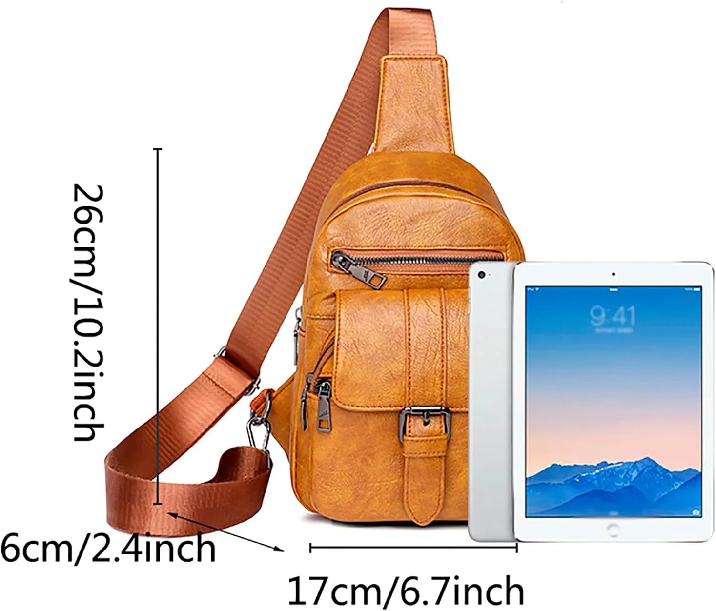 Tote Bag For Women And Men Chest Bag Sling Bag Small Crossbody Pu Leather Satchel Daypack Fashion Shoulder Strap Bags W