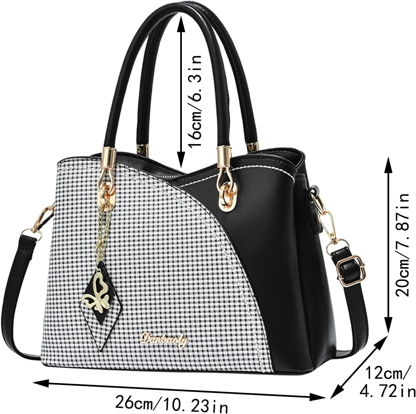 Tote Bag For Women Color Block Women Hobo Handbags Large Capacity Plaid Middle Shoulder Messenger Bag For Daily Work Y