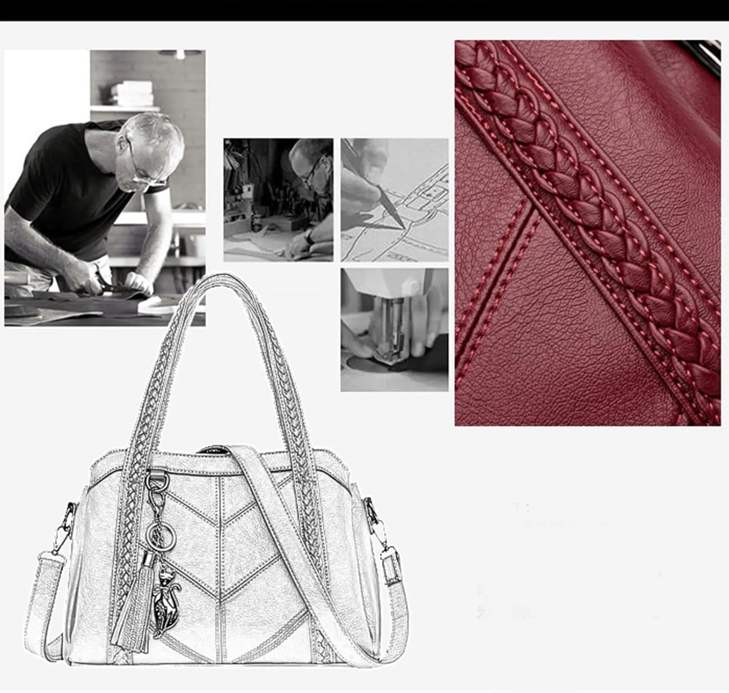 Tote Bag For Women Ladies Large Capacity Hobo Handbag Soft Leather Woman Messenger Bags Luxury Purses Crossbody Handbags L