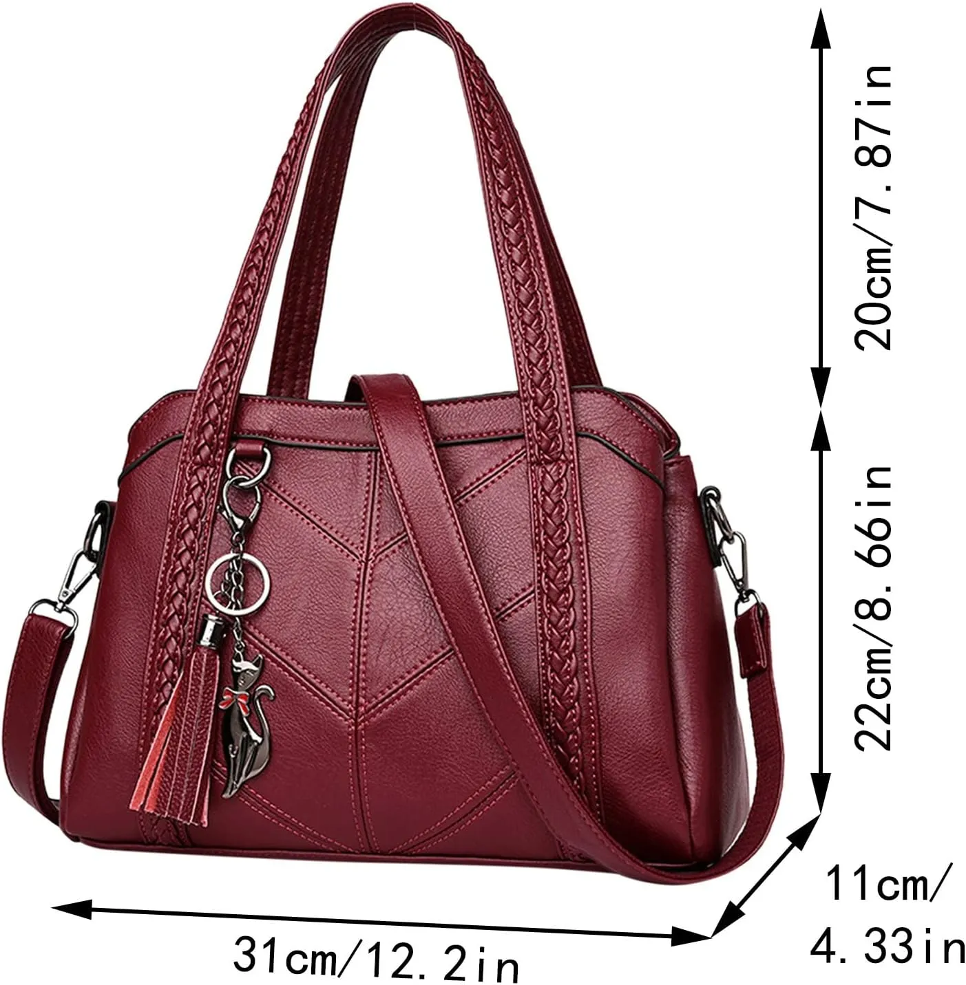 Tote Bag For Women Ladies Large Capacity Hobo Handbag Soft Leather Woman Messenger Bags Luxury Purses Crossbody Handbags Q