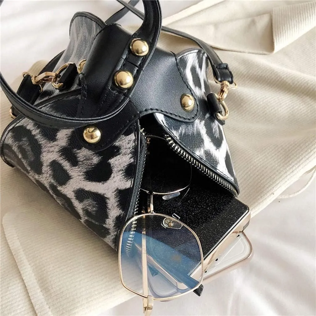 Tote Bag For Women Leopard Print Handbags Women Messenger Fashion Mini Trend Leather Shoulder Small Bag For Shopping Travel S