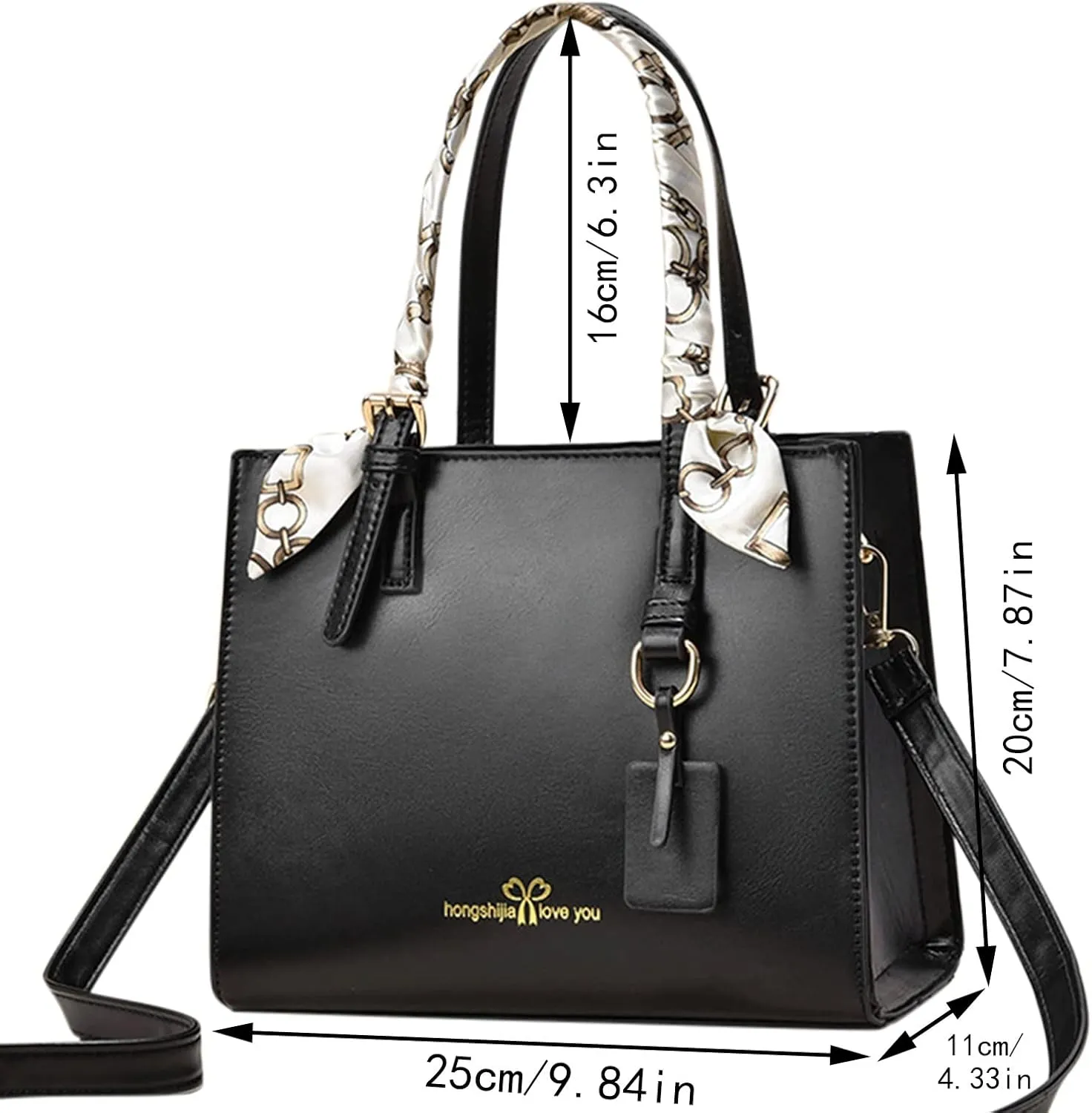 Tote Bag For Women Scarf Handle Handbags Ladies Purse Satchel Shoulder Bags Leather Bag For Mom Travel B
