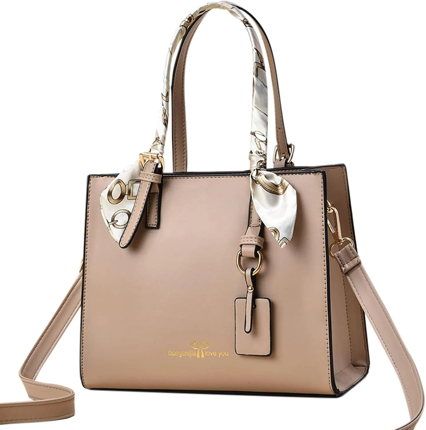 Tote Bag For Women Scarf Handle Handbags Ladies Purse Satchel Shoulder Bags Leather Bag For Mom Travel B