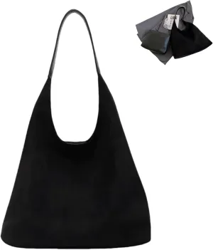 Tote Bags for Women Work Bags Suede Purse Slouchy Bag Hobo Handbag Office Tote Handbag for Shopping Large Brown Shoulder Bag