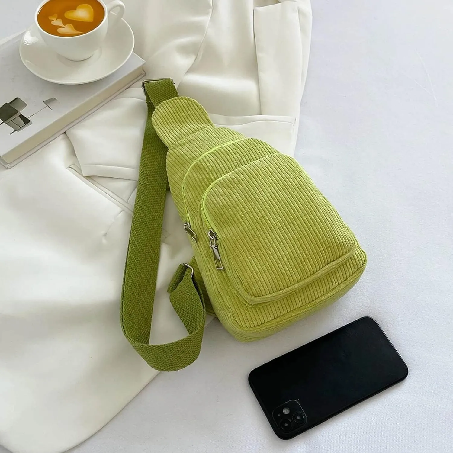 Travel Backpack for Women Shoulder Bags with Zipper Pocket Adjustable Strap Casual Daily Daypack Purse(Green)