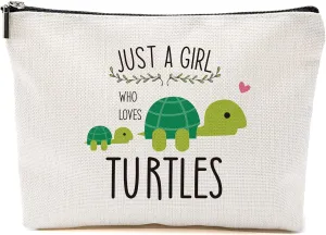 Turtle Makeup Bag Turtles Gifts Sea Turtle Gifts for Turtle Lovers Women Girls Funny Birthday Christmas Gift Ideas for Teens Daughter Sister Bestie A Girl Who Loves Turtle Stuff Merch Animal Lover