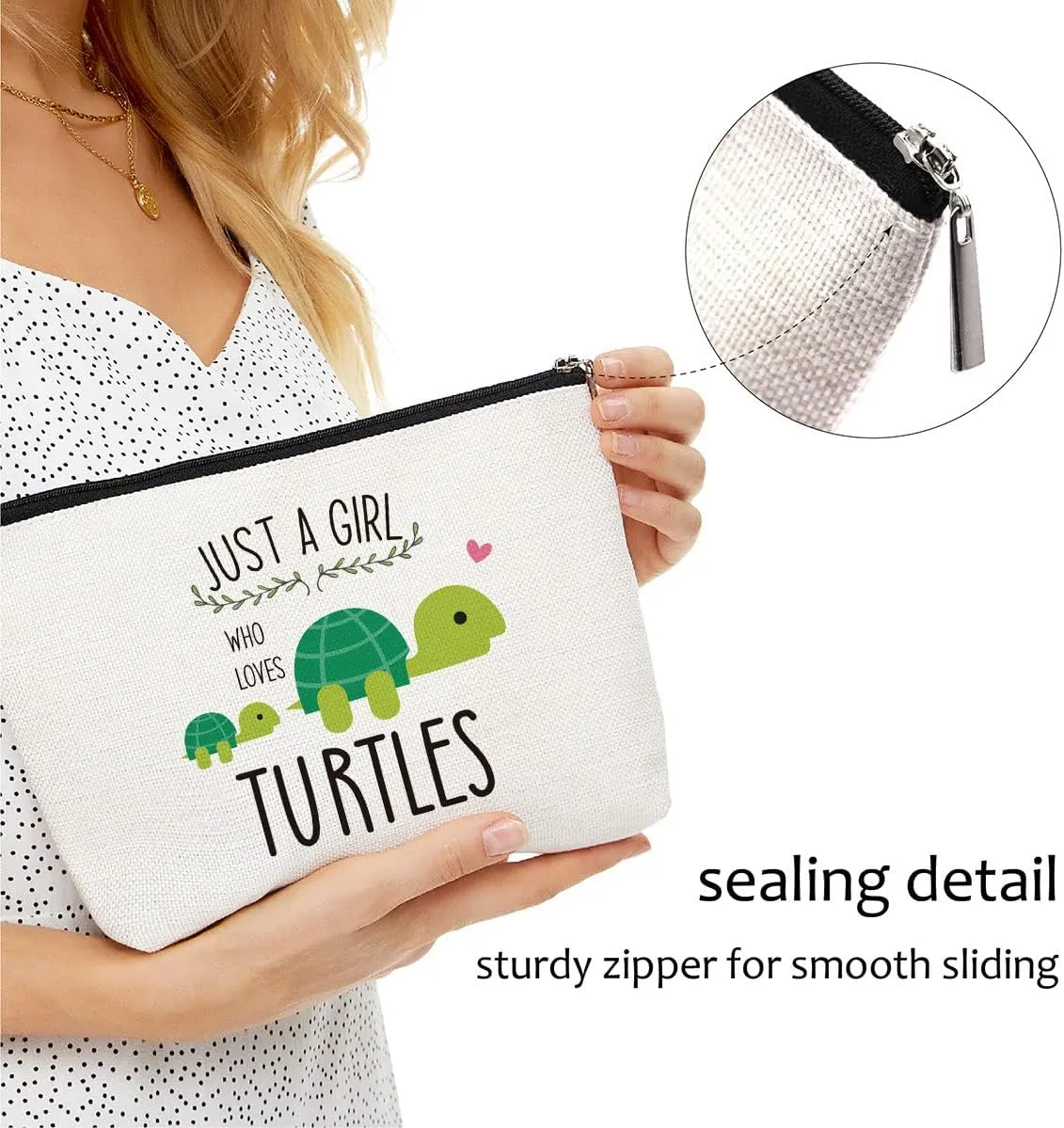 Turtle Makeup Bag Turtles Gifts Sea Turtle Gifts for Turtle Lovers Women Girls Funny Birthday Christmas Gift Ideas for Teens Daughter Sister Bestie A Girl Who Loves Turtle Stuff Merch Animal Lover