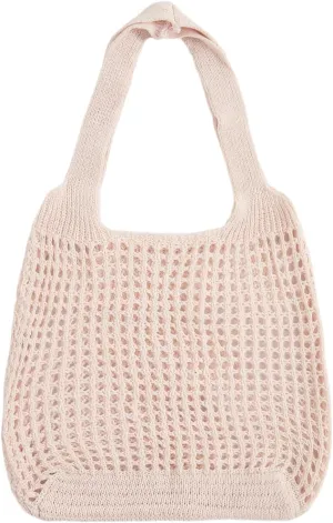 Verdusa Women's Knitted Crochet Shoulder Bags Casual Hobo Tote Bag Shopping Bags