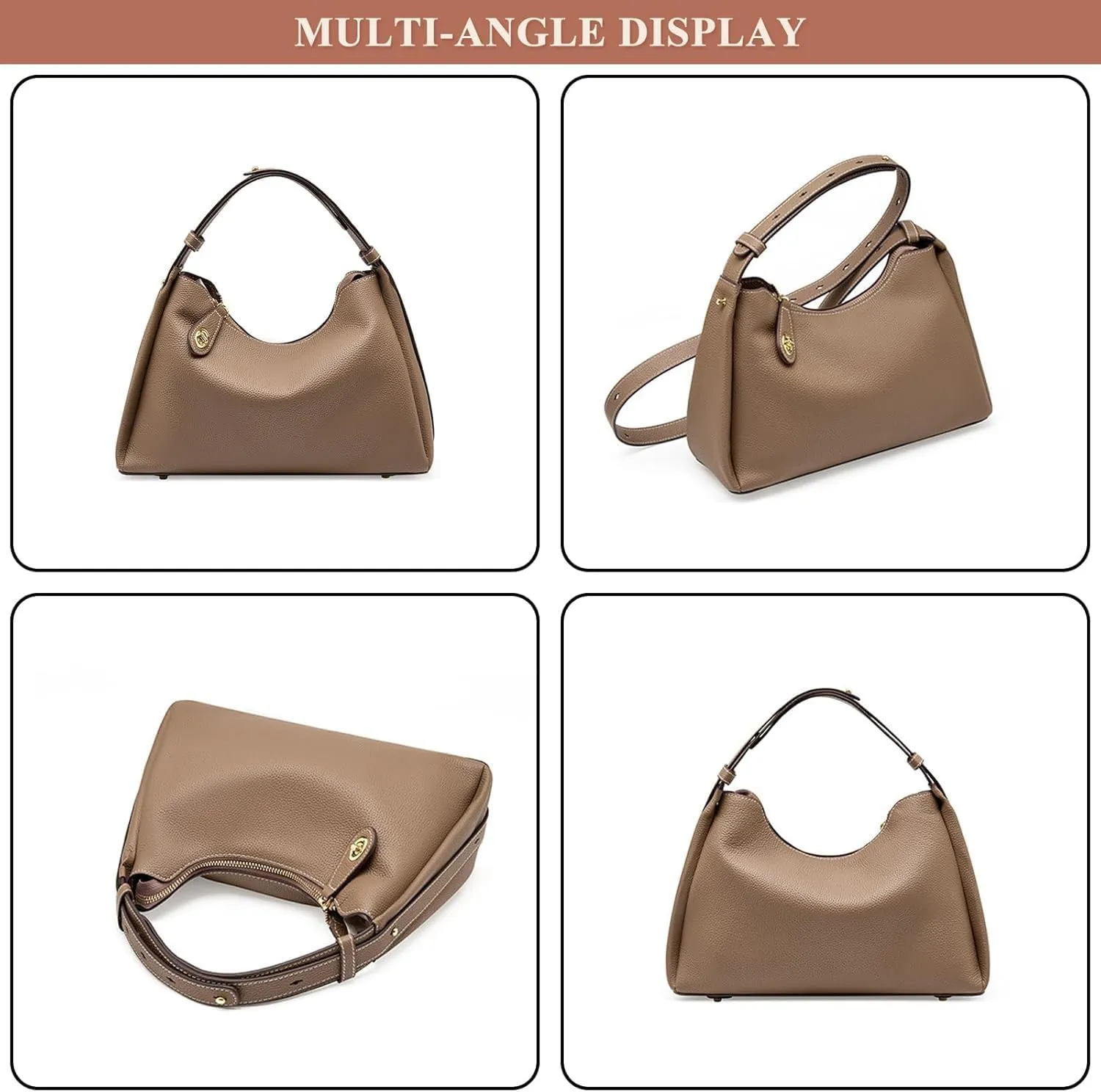Vintage Shoulder Bags for Women Genuine Leather Casual Crossbody Designer Handbags and Purses Fashion Outdoor Satchel