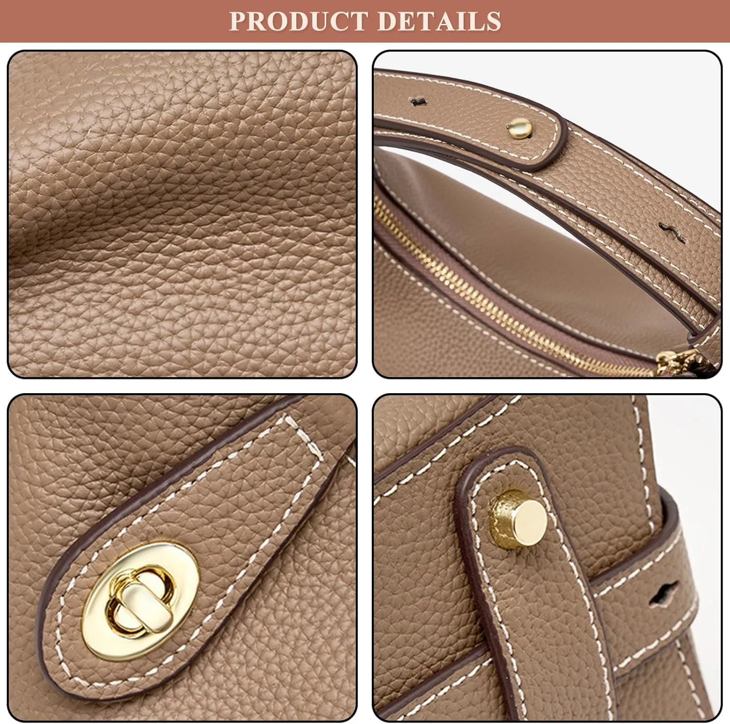 Vintage Shoulder Bags for Women Genuine Leather Casual Crossbody Designer Handbags and Purses Fashion Outdoor Satchel