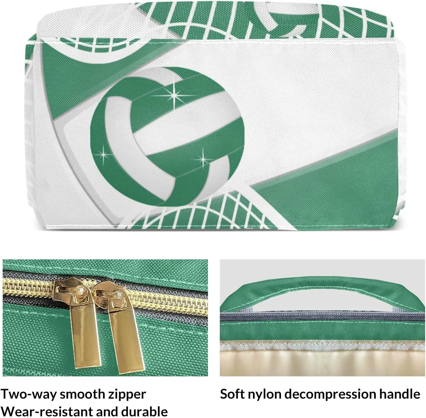 Volleyball Green Diaper Bags Customized Mummy Nursing Casual Daypack Hiking Camping Baby Bags for Mom