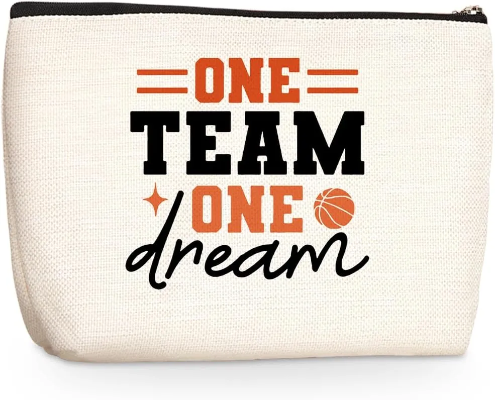 Wenboco Basketball Makeup Bag - Sports Accessories for Women Players & Fans - Inspirational Design - Perfect for Christmas & Graduation Gifts