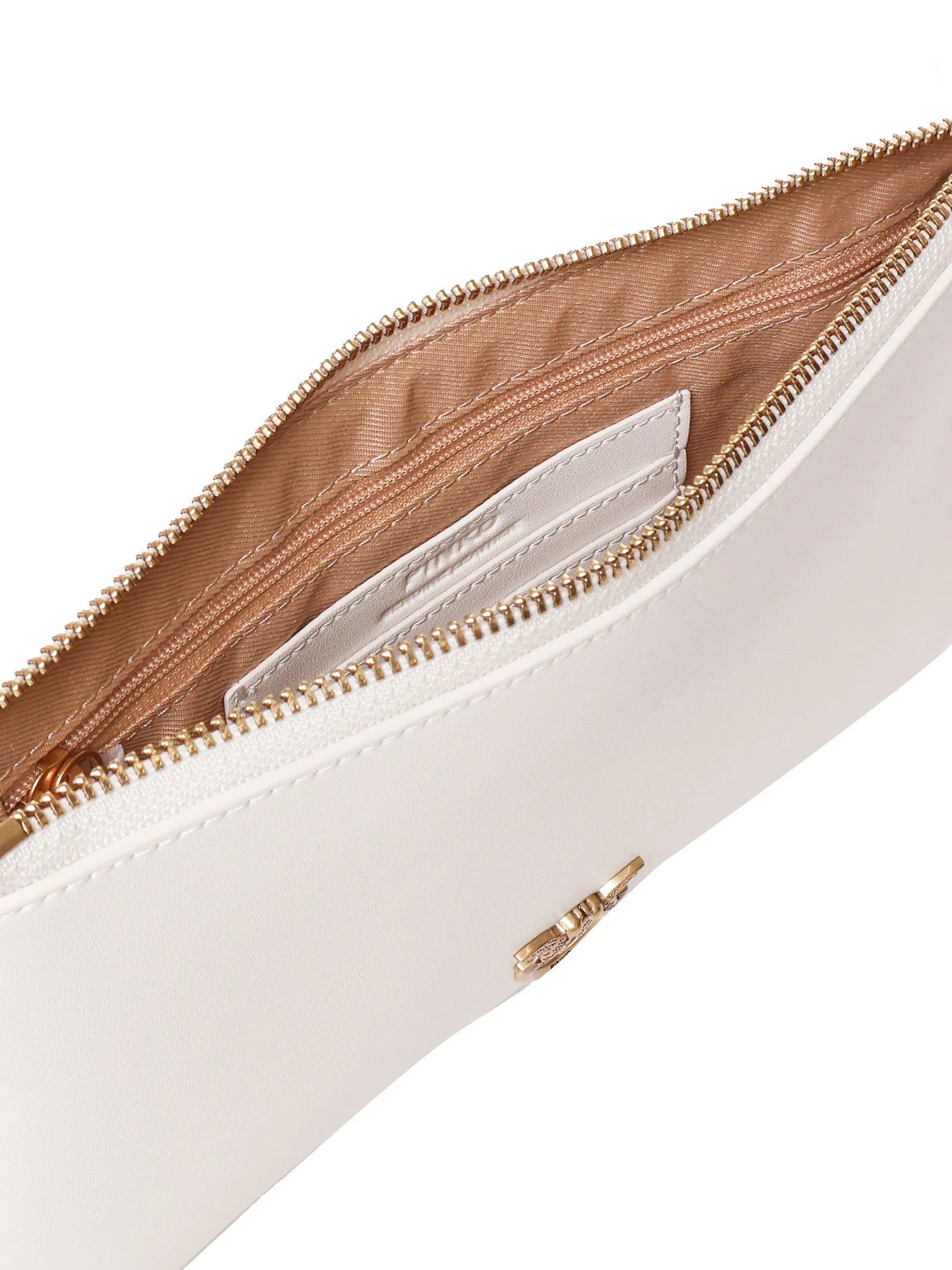 White Logo Plaque Shoulder Bag