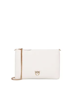 White Logo Plaque Shoulder Bag