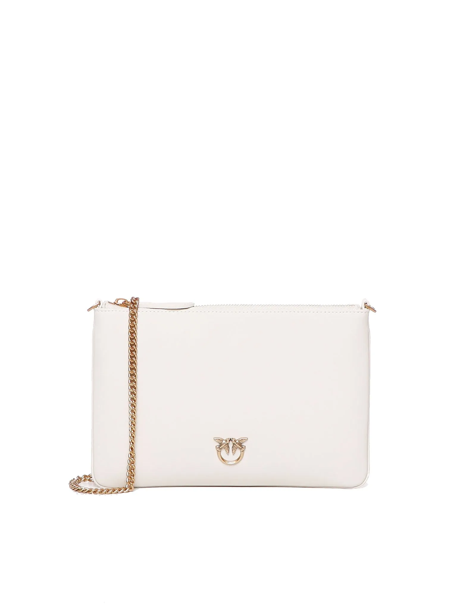 White Logo Plaque Shoulder Bag