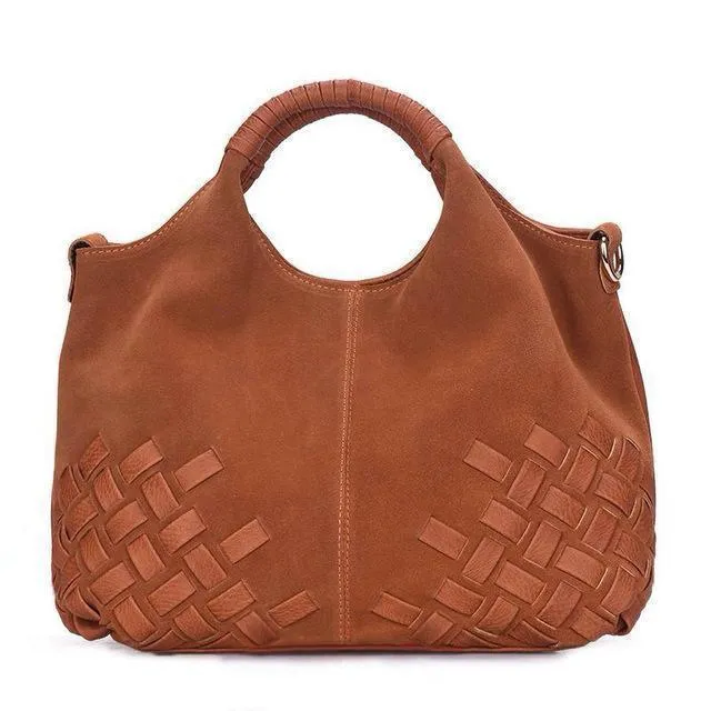 Women Bags Suede Leather Handbag Trendy Shoulder Bag