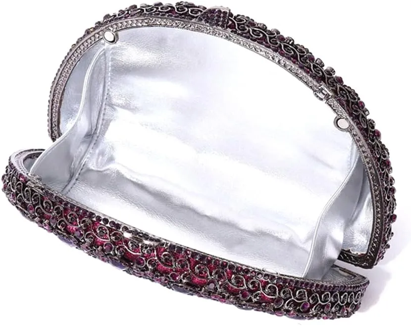 Women Luxury Sunflower Rhinestone Evening Clutch Chic Floral Diamond Wedding Handbag Crystal Purse for Prom Party