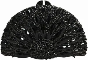 Women Luxury Sunflower Rhinestone Evening Clutch Chic Floral Diamond Wedding Handbag Crystal Purse for Prom Party