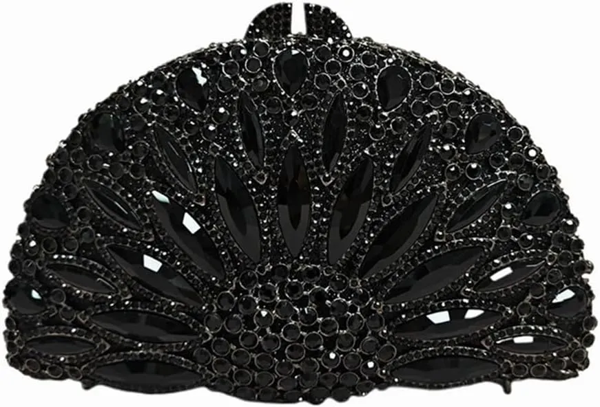 Women Luxury Sunflower Rhinestone Evening Clutch Chic Floral Diamond Wedding Handbag Crystal Purse for Prom Party