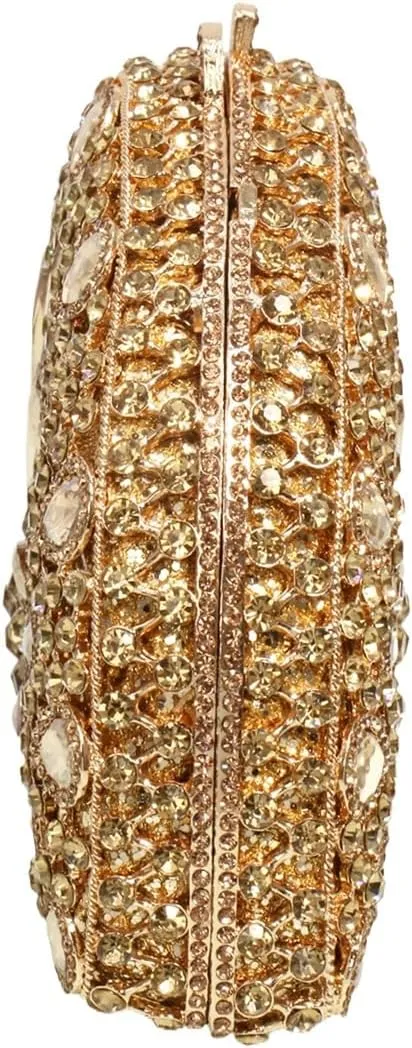 Women Luxury Sunflower Rhinestone Evening Clutch Chic Floral Diamond Wedding Handbag Crystal Purse for Prom Party