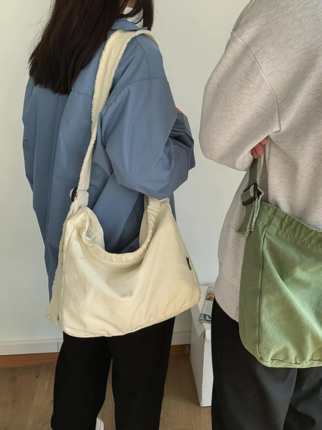 Womens Canvas Hobo Bags Large Shoulder Bags Casual Crossbody Bags Satchel Bag Messenger Bag for Shopping Traveling
