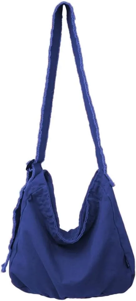 Womens Canvas Hobo Bags Large Shoulder Bags Casual Crossbody Bags Satchel Bag Messenger Bag for Shopping Traveling