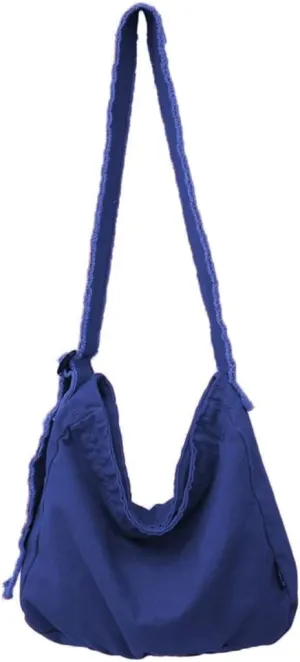 Womens Canvas Hobo Bags Large Shoulder Bags Casual Crossbody Bags Satchel Bag Messenger Bag for Shopping Traveling