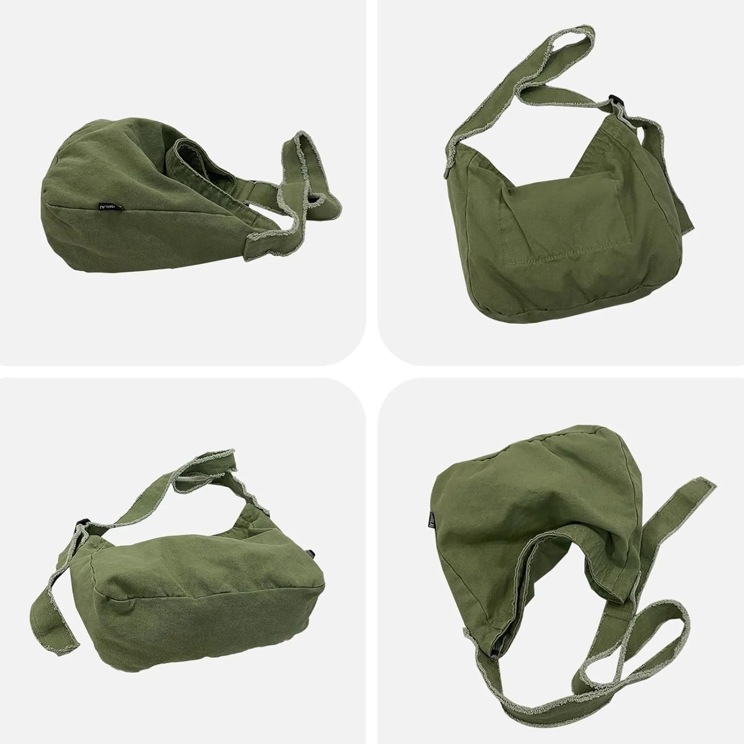 Womens Canvas Hobo Bags Large Shoulder Bags Casual Crossbody Bags Satchel Bag Messenger Bag for Shopping Traveling