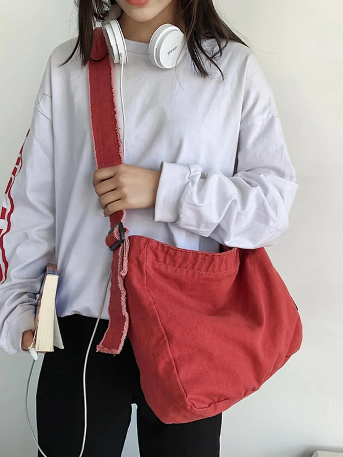 Womens Canvas Hobo Bags Large Shoulder Bags Casual Crossbody Bags Satchel Bag Messenger Bag for Shopping Traveling