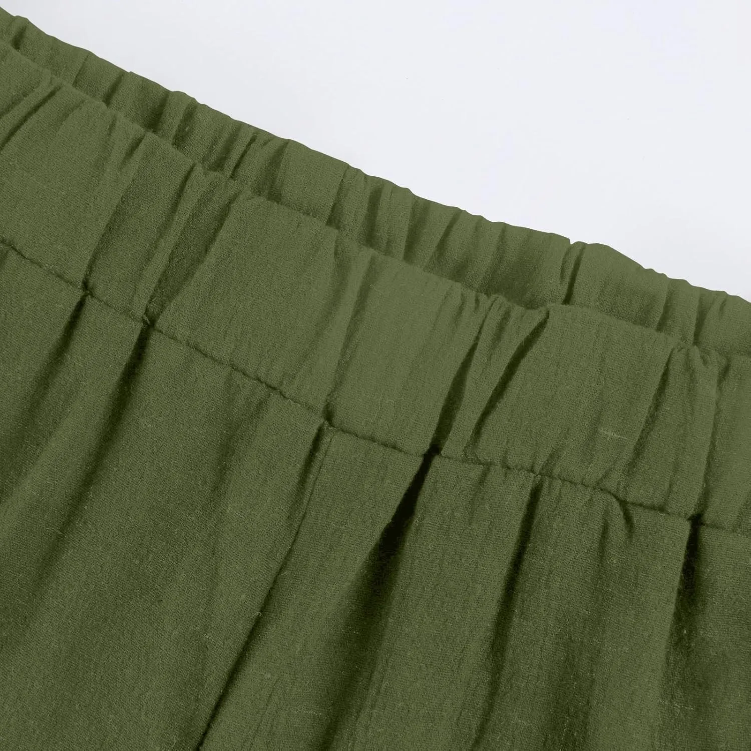 Womens Linen Tapered Capri Pants Plus Size Solid Color Cotton Linen Casual Summer 2025 Straight Leg Cropped Trouser