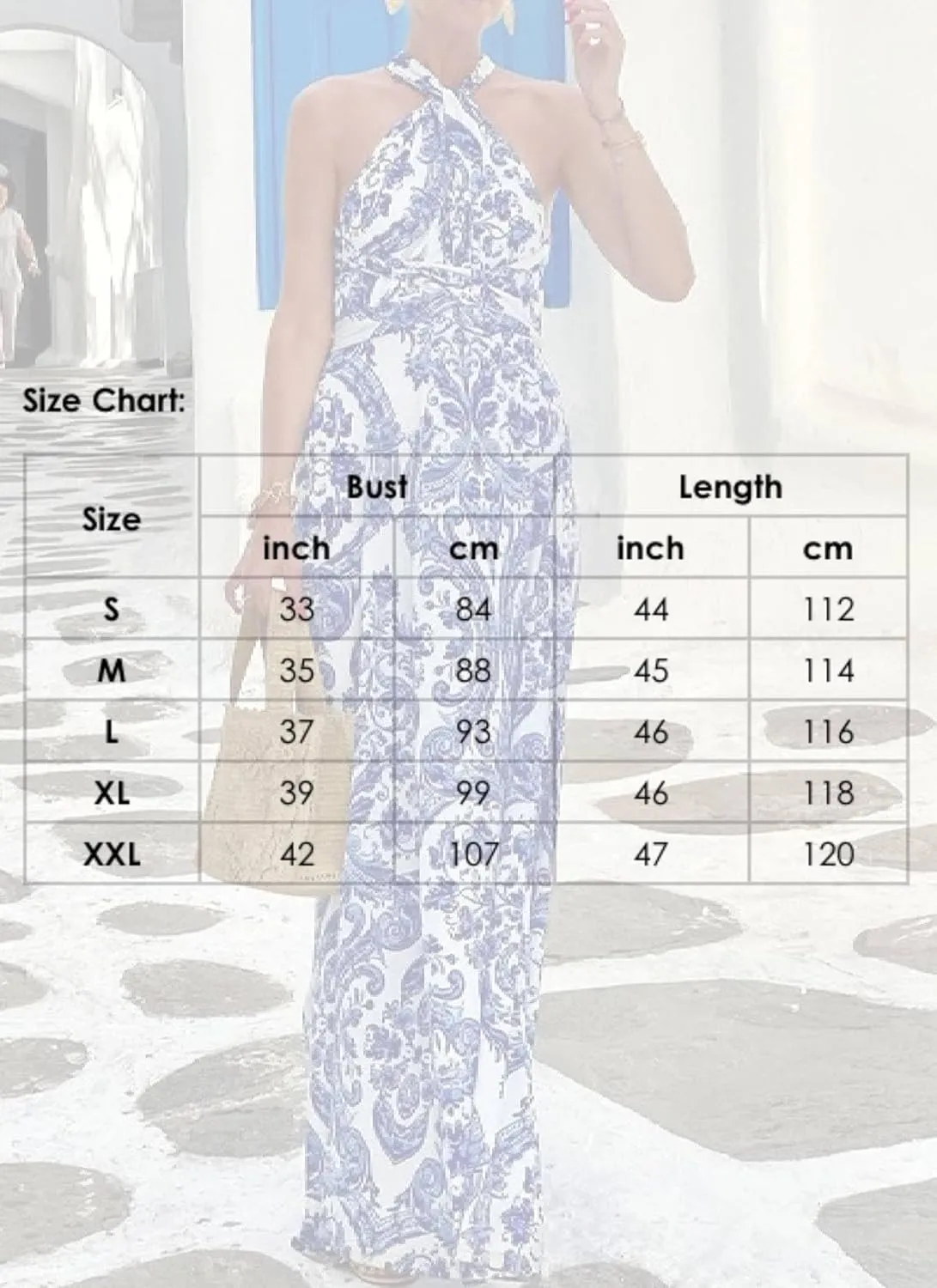 Women's Paisley Print Maxi Dresses 2025 Summer Elegant Halter Neck Sleeveless Backless Flowy A Line Boho Long Dress