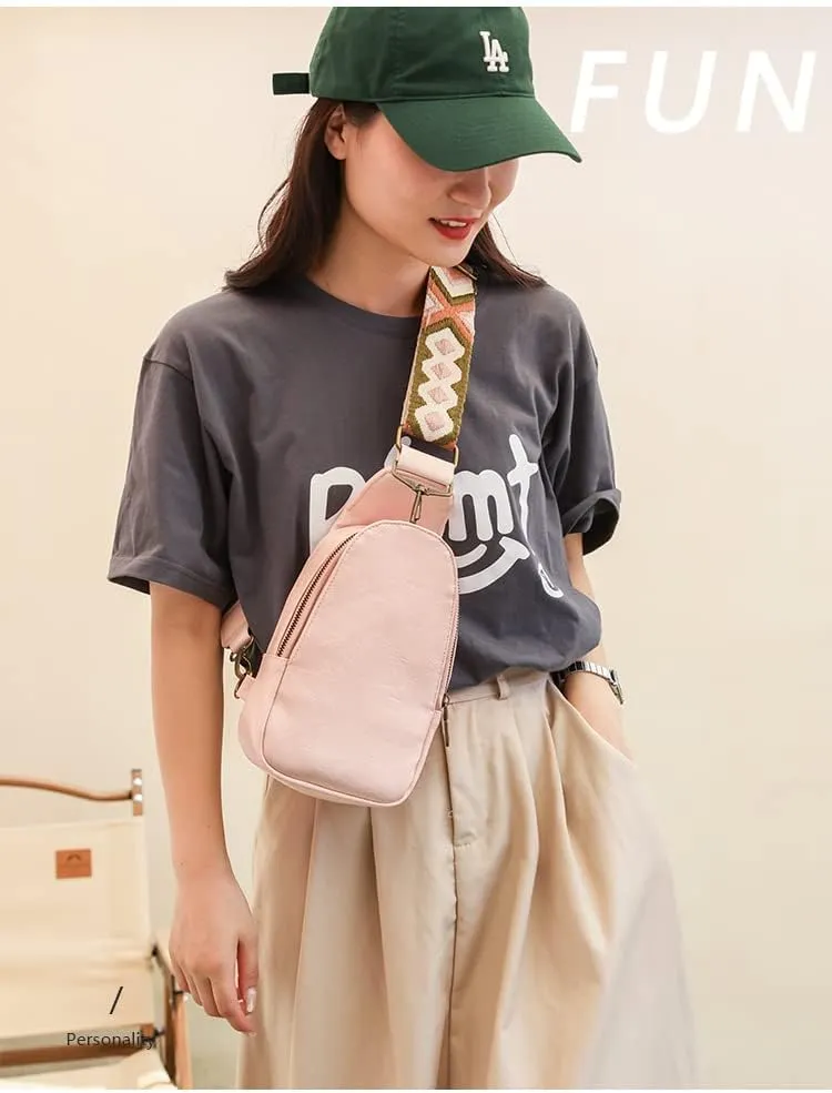 Women's Shoulder Bag PU Leather Versatile Style Hobo Sling Tote Handbag Retro Clutch Purse Crossbody Small Chest Bags