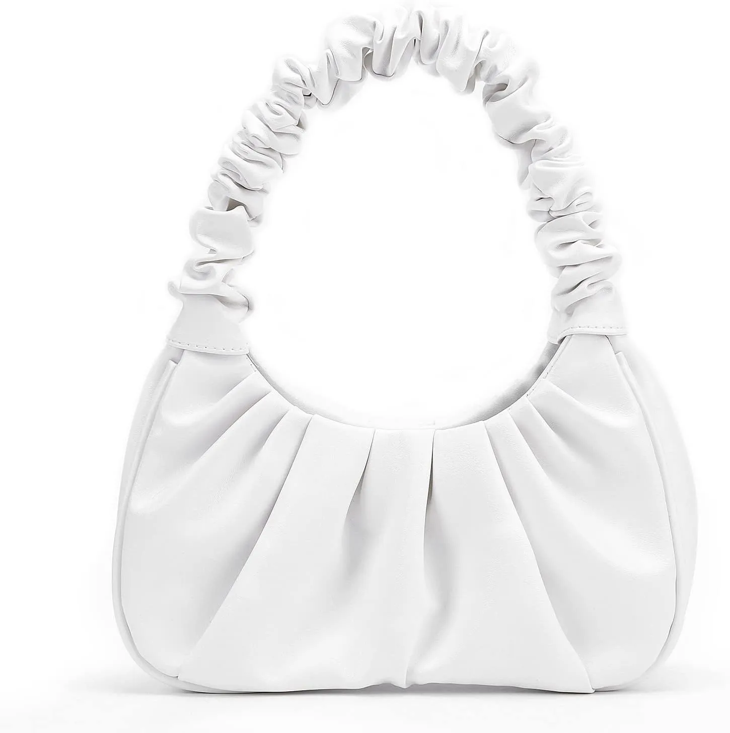 Y2K Purse Bags Chic Pouch Bag Vegan Leather Hobo Handbag Mini Shoulder Bag Underarm Bag Purse for Women