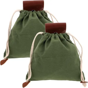 Zerodeko Foraging Pouch with Waist Belt PU Leather Fruit Bag Versatile Camping Tool Storage for Outdoor Adventures Generous Capacity for Travel